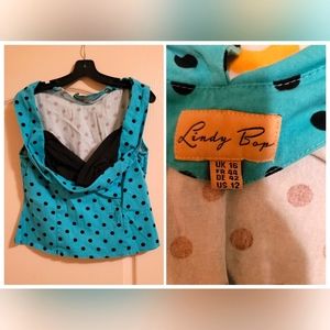 Lindy Bop polka dot blouse.